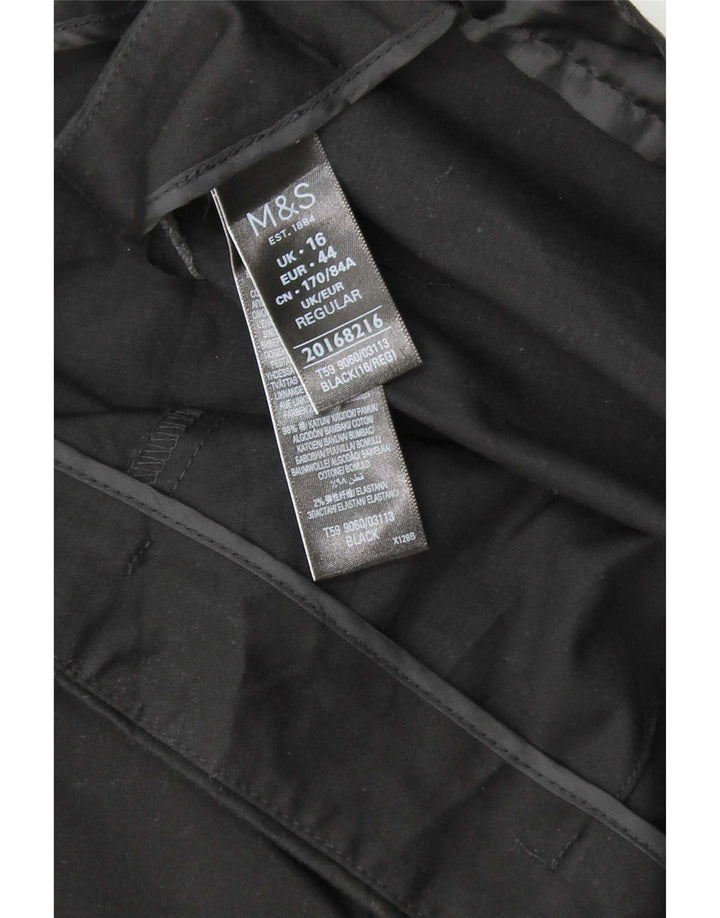 Marks & Spencer Damen Capri-Hose, normal, UK 16, Größe L, W34, L21, Schwarz
