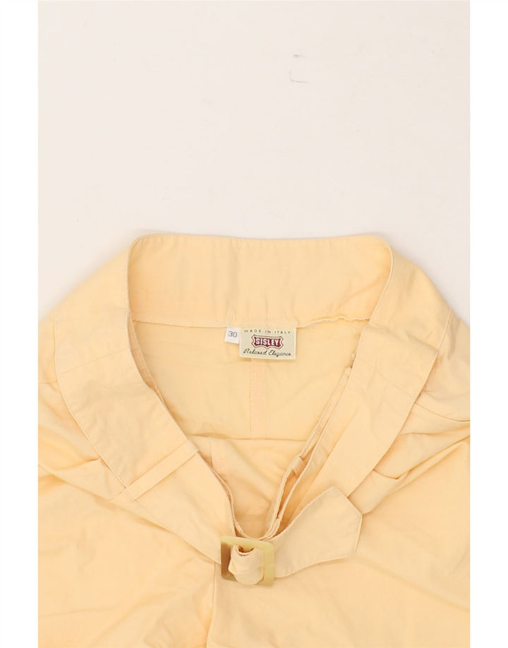 SISLEY Womens Pegged Chino Shorts W30 Medium Yellow Cotton Vintage Sisley and Second-Hand Sisley from Messina Hembry 