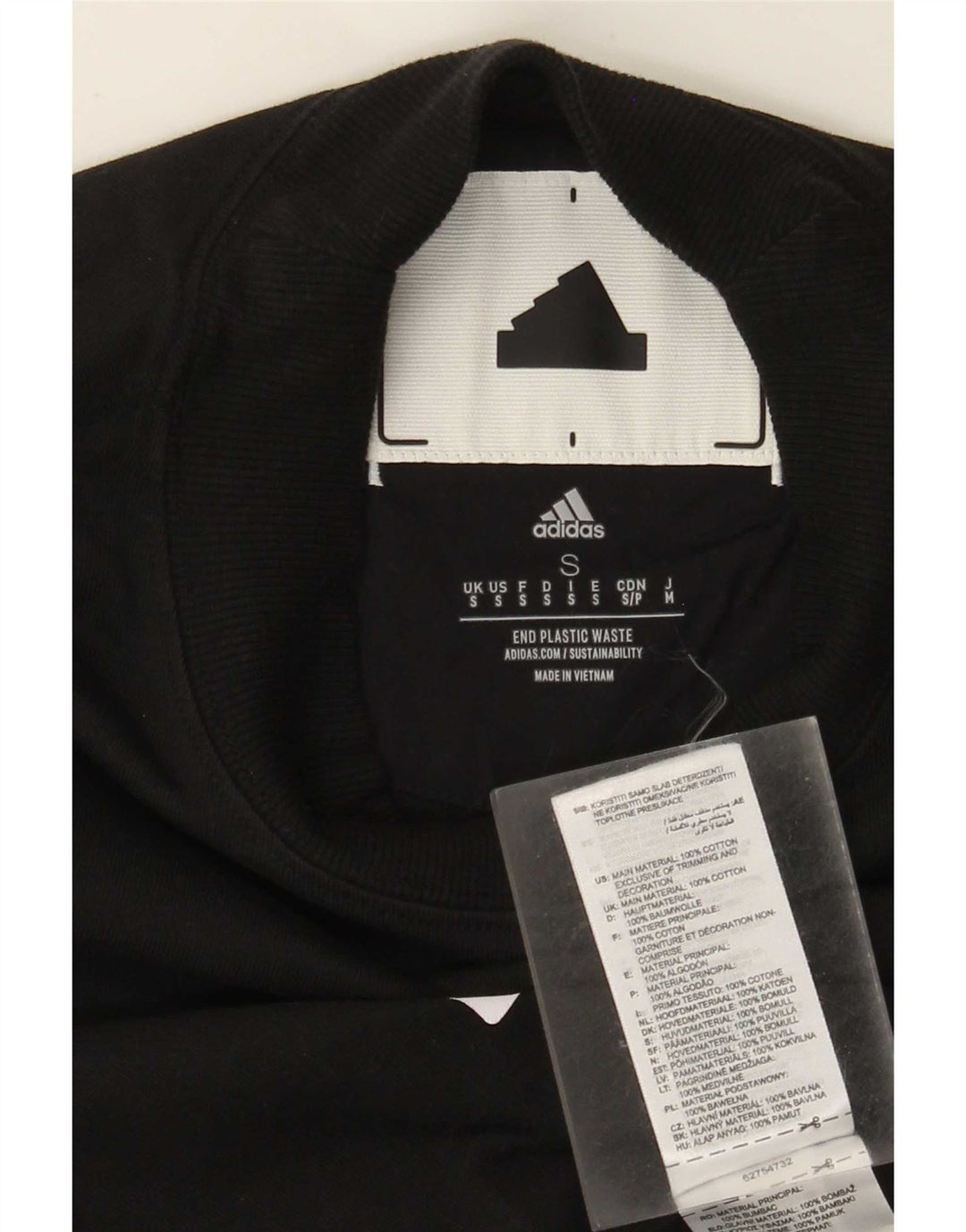ADIDAS Herren Graphic Top Langarm Small Schwarz Baumwolle