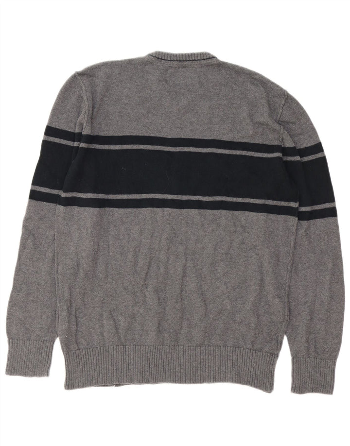 Nautica Herren-Pullover mit V-Ausschnitt, groß, graue Baumwolle