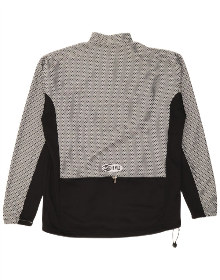 Vintage Herren-Trainingsanzug mit grafischem Pullover, IT 50, Mittelgrau, Farbblock