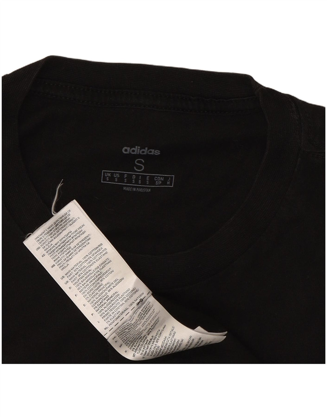 ADIDAS Mens Graphic T-Shirt Top Small Black Cotton