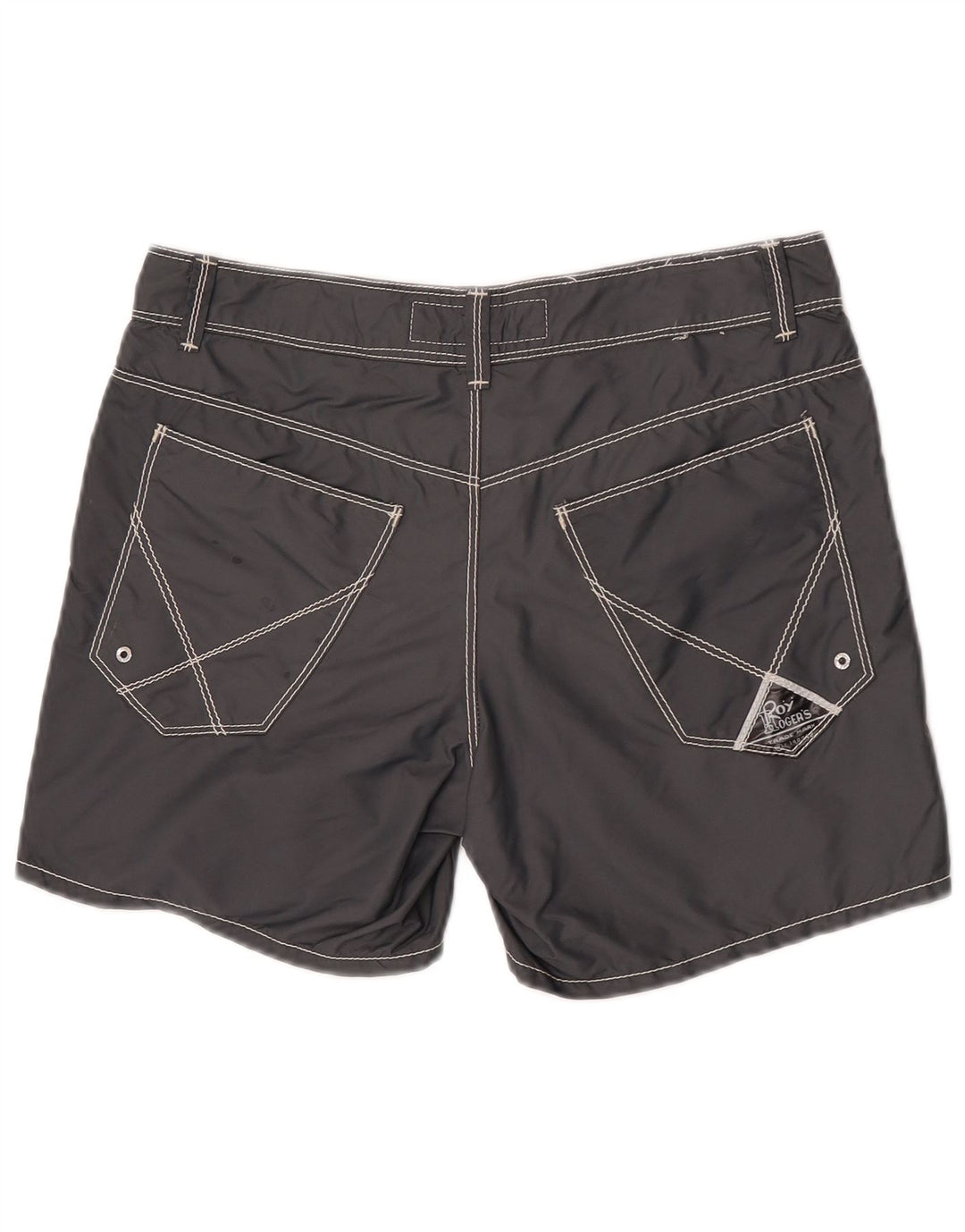 Roy Rogers Herren-Badeshorts aus mittelgrauem Polyamid