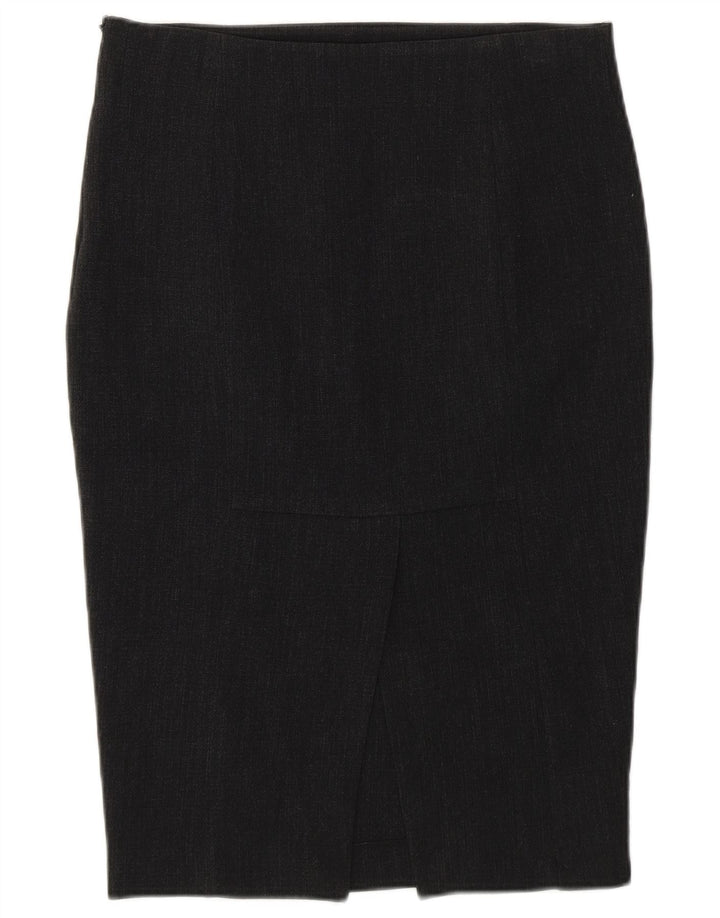Zara Damen Bleistiftrock Medium W28 Grau Polyester