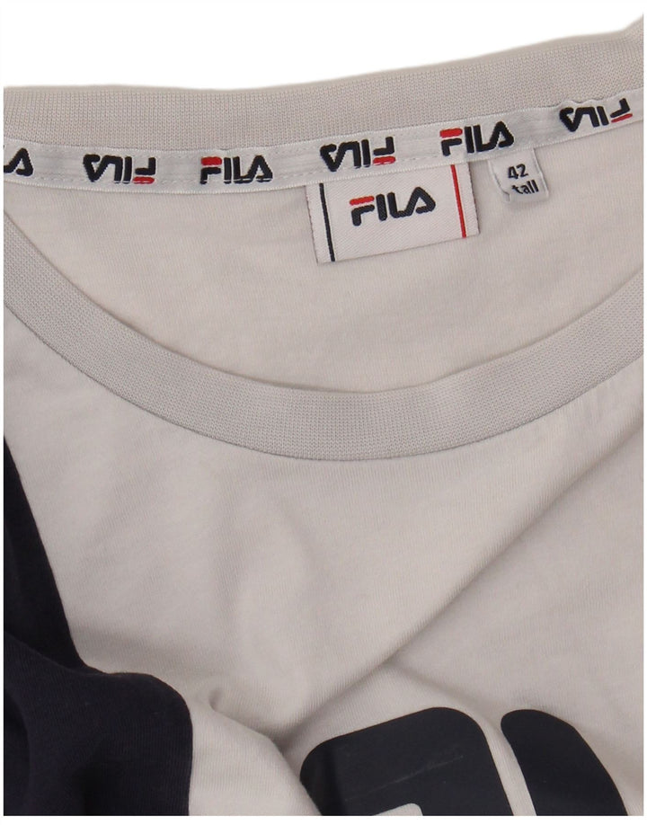 FILA Damen Grafik-T-Shirt-Oberteil IT 42 Medium Mehrfarbig Colourblock