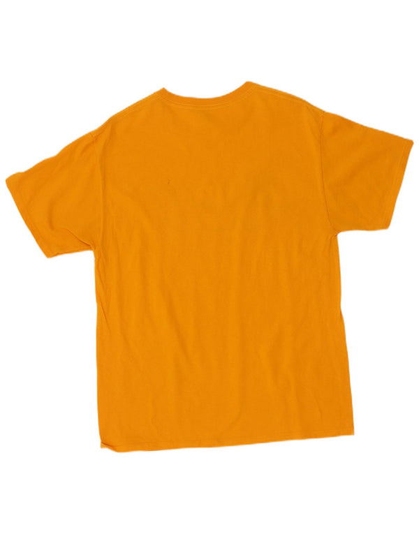 Champion Damen Grafik-T-Shirt-Oberteil UK 14 Mittelgelb