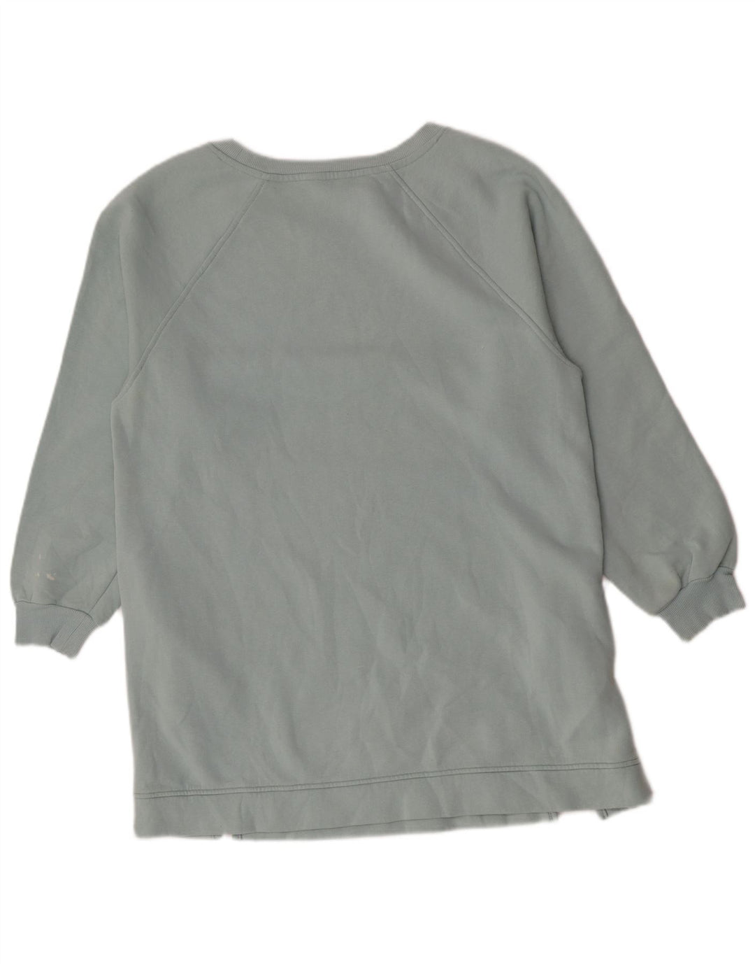 Marks & Spencer Damen Longline Sweatshirt Pullover UK 14 Mittelblaue Baumwolle
