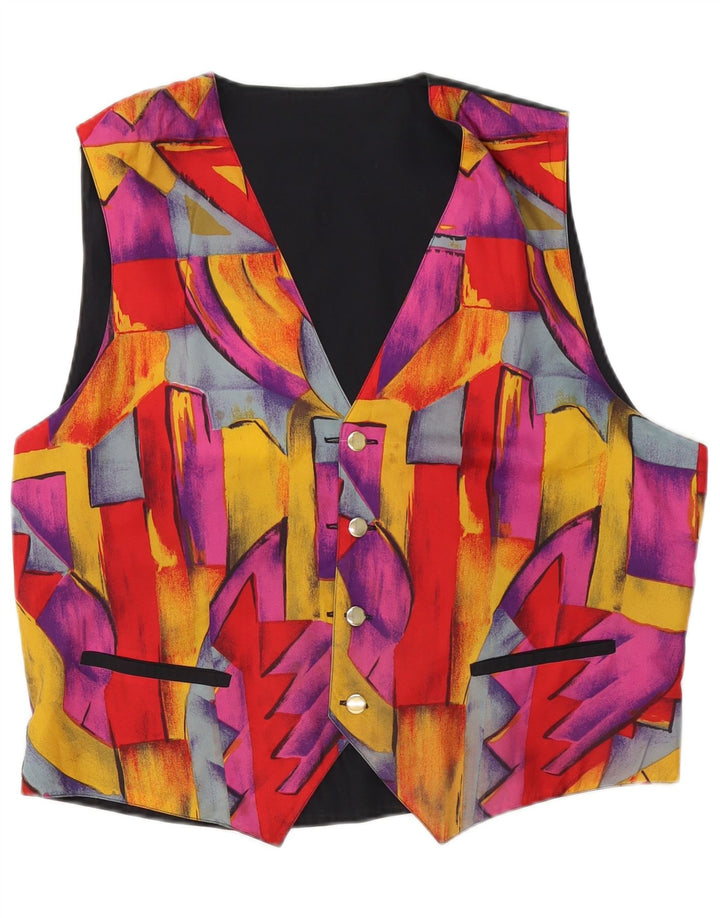 Vintage Herren Wendeweste Medium Mehrfarbig Geometrisch