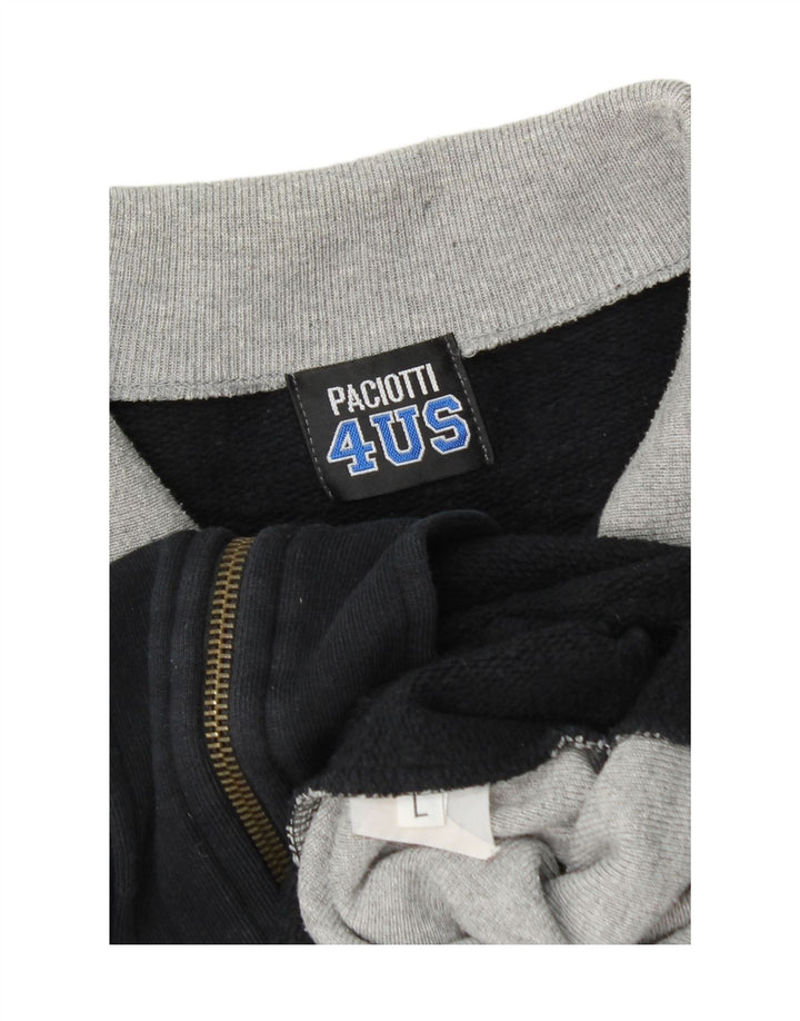 Cesare Paciotti 4US Damen-Trainingsanzug-Oberteiljacke UK 14 Large Marineblau