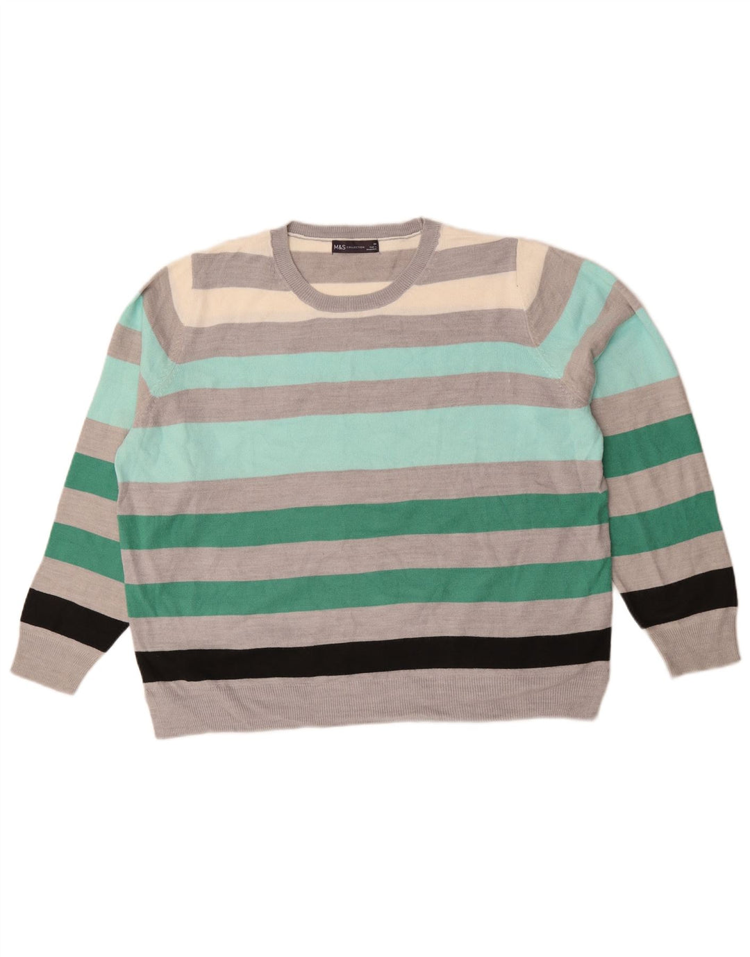 Marks & Spencer Damen-Pullover mit Rundhalsausschnitt, Gr. 20, 2XL, Mehrfarbig
