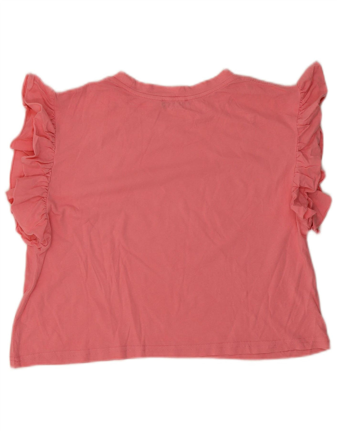 Zara Damen Crop Oversize T-Shirt Top UK 10 Small Pink