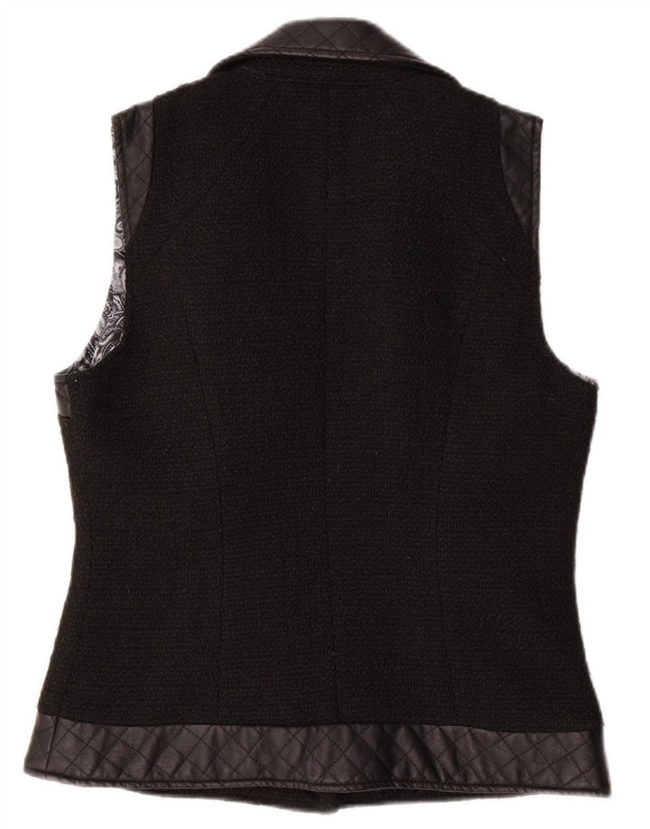 MONTANACO Womens Gilet UK 10 Small Black Polyester
