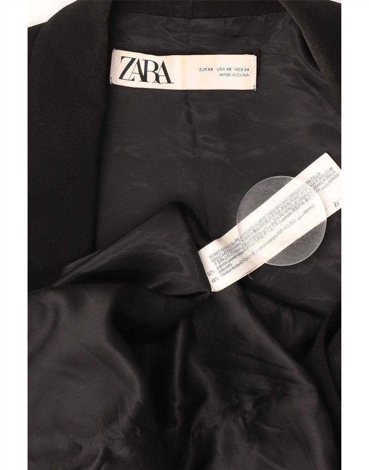 Zara Damen-Blazer-Jacke, übergroß, Gr. 6, XS, Schwarz, Polyester