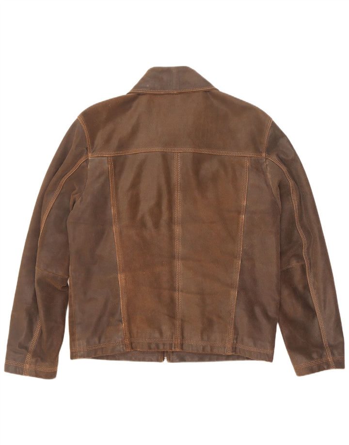 S.Oliver Herren Lederjacke UK 38 Mittelbraun