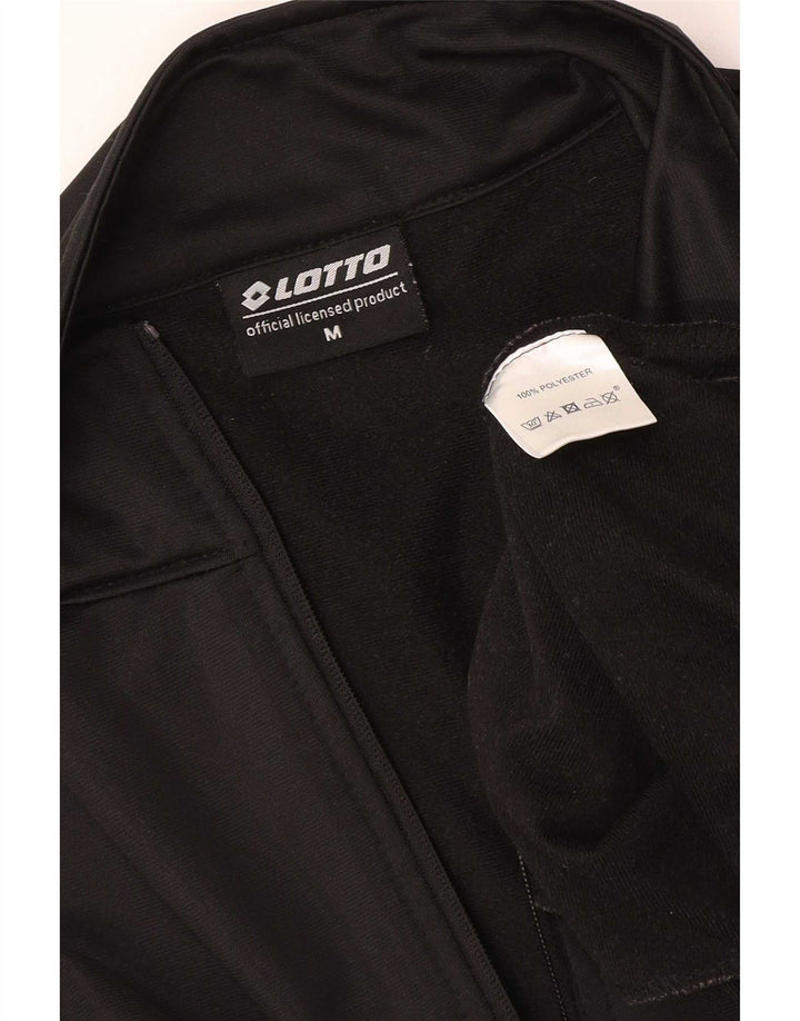 Lotto Herren-Trainingsanzug-Top-Jacke, Mittelschwarzes Polyester