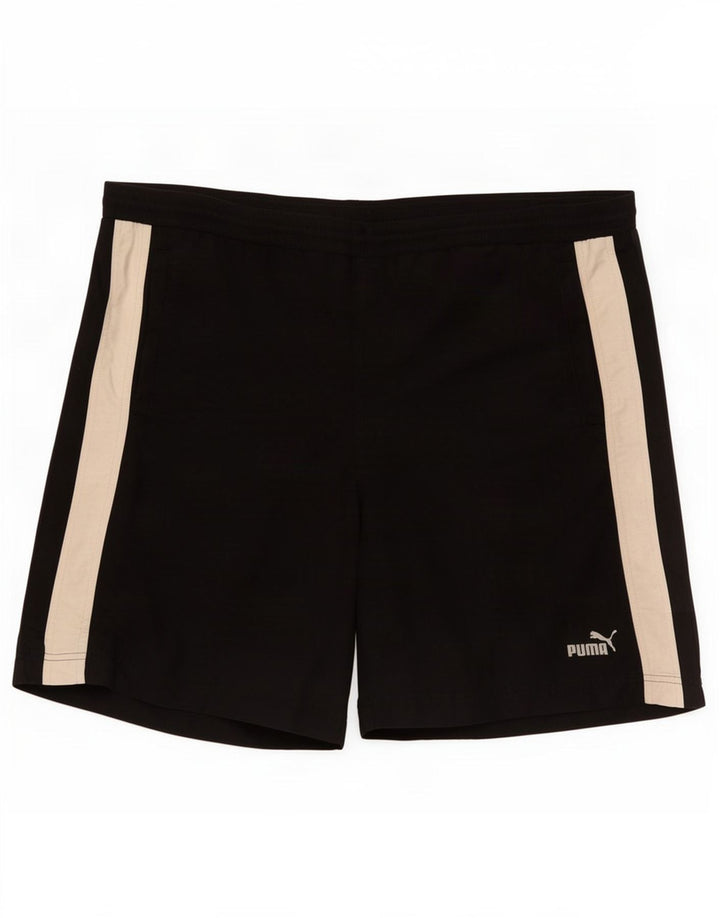 Puma Herren Sport Shorts XL Schwarz Colourblock Polyester