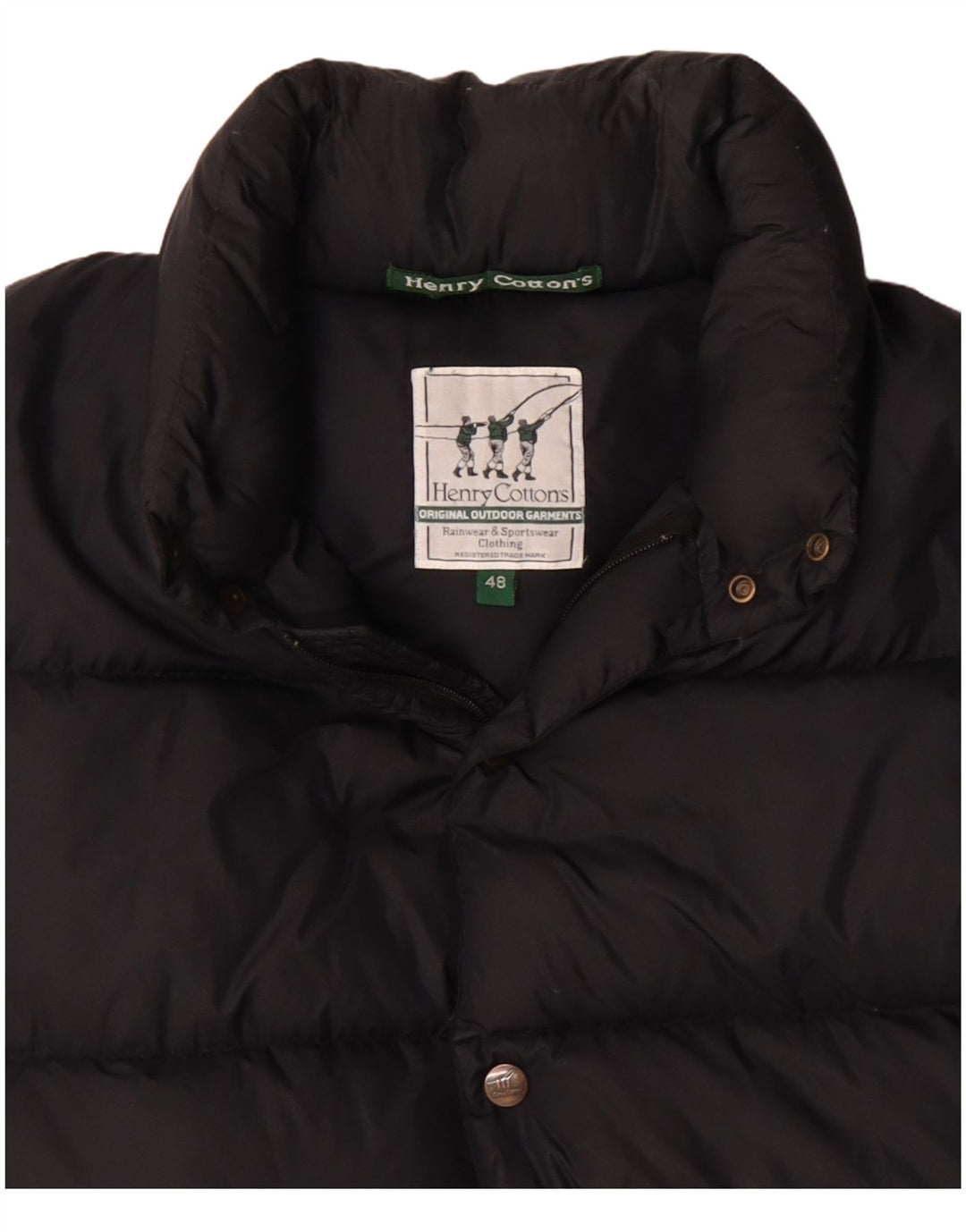 HENRY COTTONS Herren Loose Fit Wattierte Jacke IT 48 Medium Schwarz