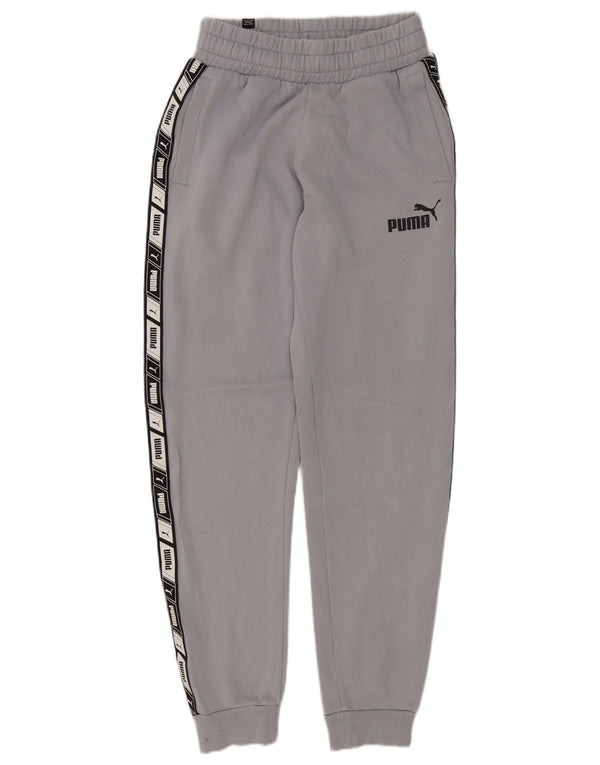 Puma Herren Grafik-Trainingshose, Jogginghose, XS, Grau, Colourblock-Baumwolle