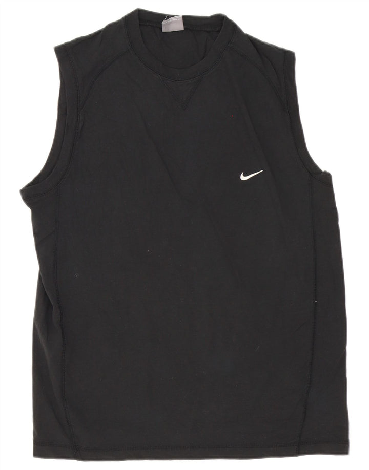 Nike Herren T-Shirt Top Medium Schwarz Baumwolle