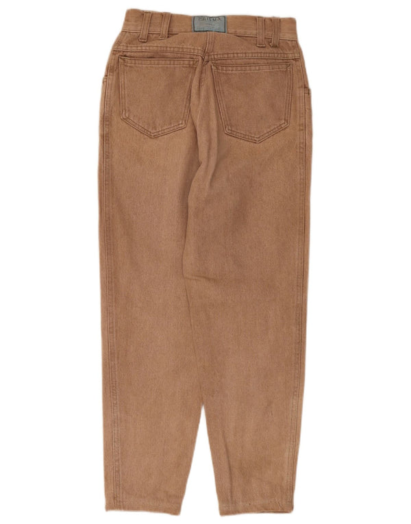 Prisma Damen Crop High Waist Tapered Jeans UK 10 Small W24 L24 Braun