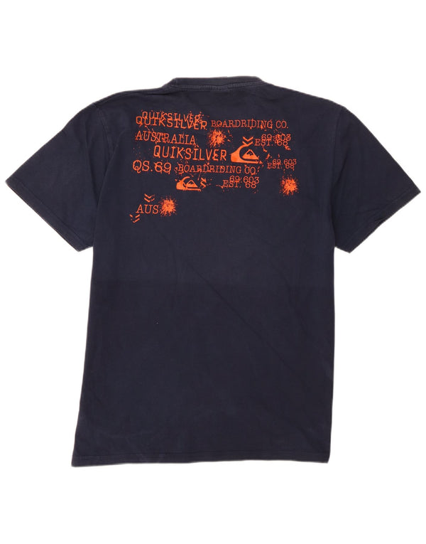 Quiksilver Herren-T-Shirt mit Grafik, XL, Marineblau, Baumwolle