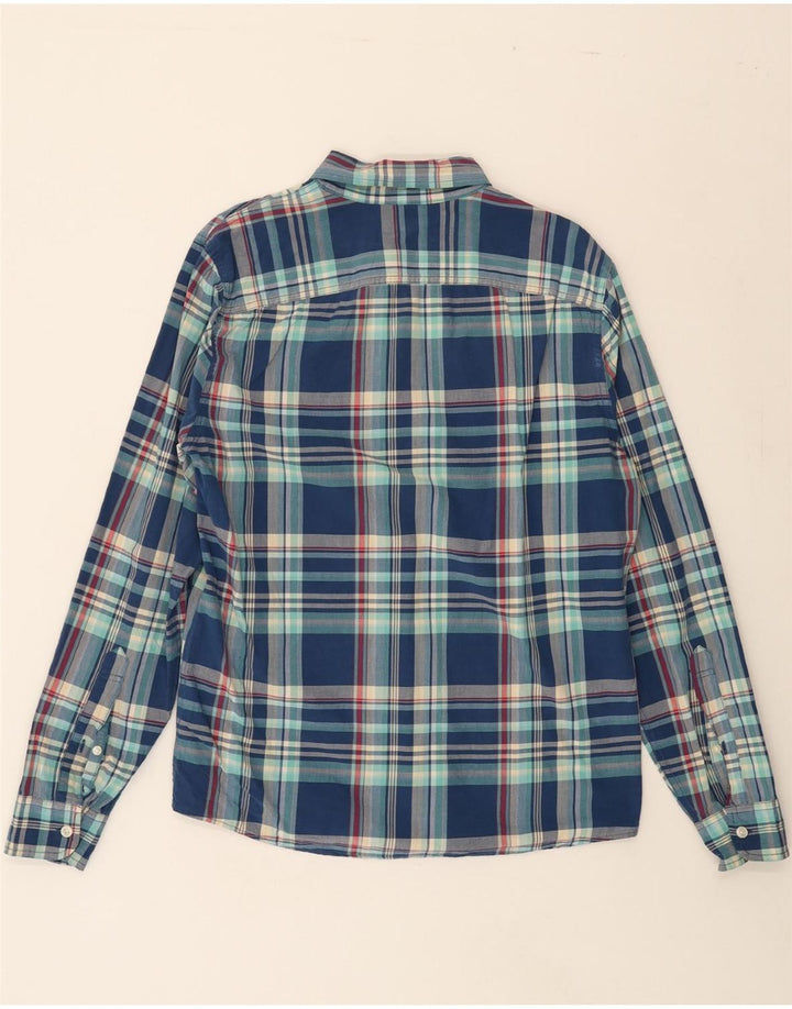 HOLLISTER Mens Shirt Large Blue Check Cotton Vintage Hollister and Second-Hand Hollister from Messina Hembry 