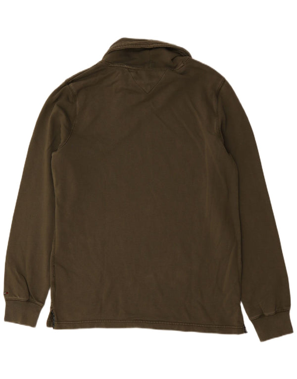 Tommy Hilfiger Herren-Sweatshirt mit Rollkragen, Grafik, XL, Khaki, Baumwolle