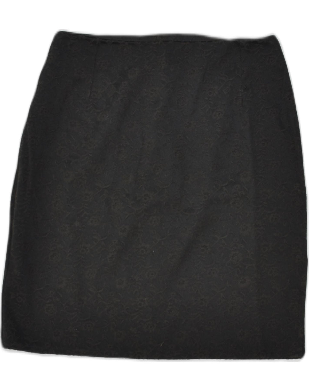ETAM Womens Pencil Skirt UK 12 Medium W28 Brown Floral Viscose | Vintage Etam | Thrift | Second-Hand Etam | Used Clothing | Messina Hembry 