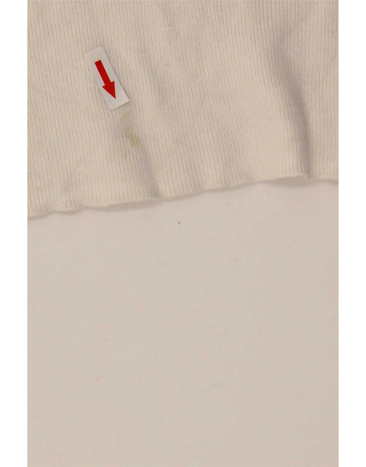 Marks & Spencer Damen-Pullover mit Rundhalsausschnitt, Gr. 14, Mittel, gebrochenes Weiß