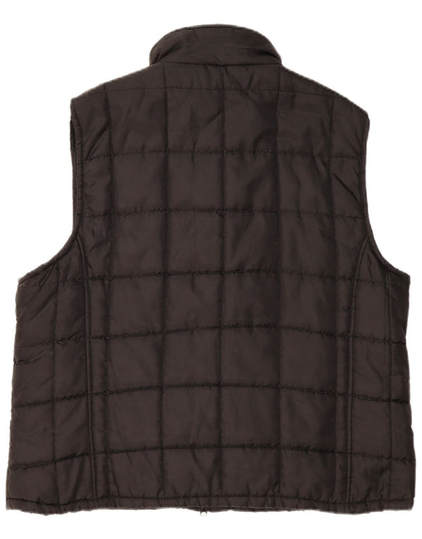Identic Mens Padded Gilet UK 44 2XL Black Polyester
