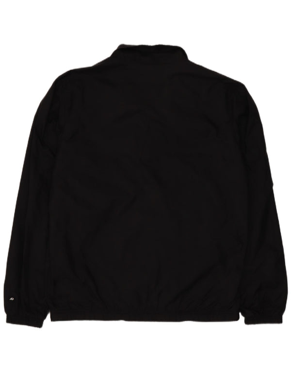 Nike Herren-Trainingsanzug-Oberteiljacke UK 38/40 Mittelschwarzes Colourblock-Nylon