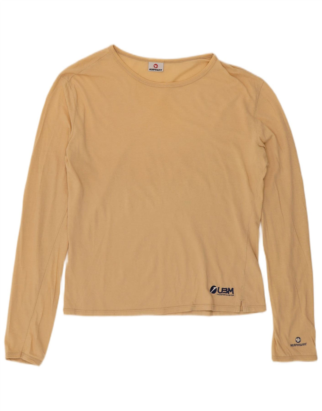 Murphy & Nye Damen Top Langarm UK 18 XL Beige Baumwolle