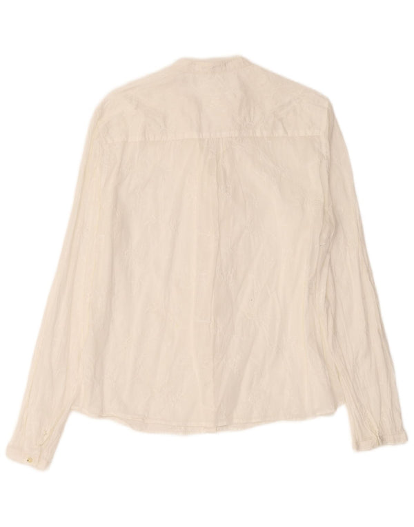 Massimo Dutti Damen Hemd EU 44 XL Off White Floral