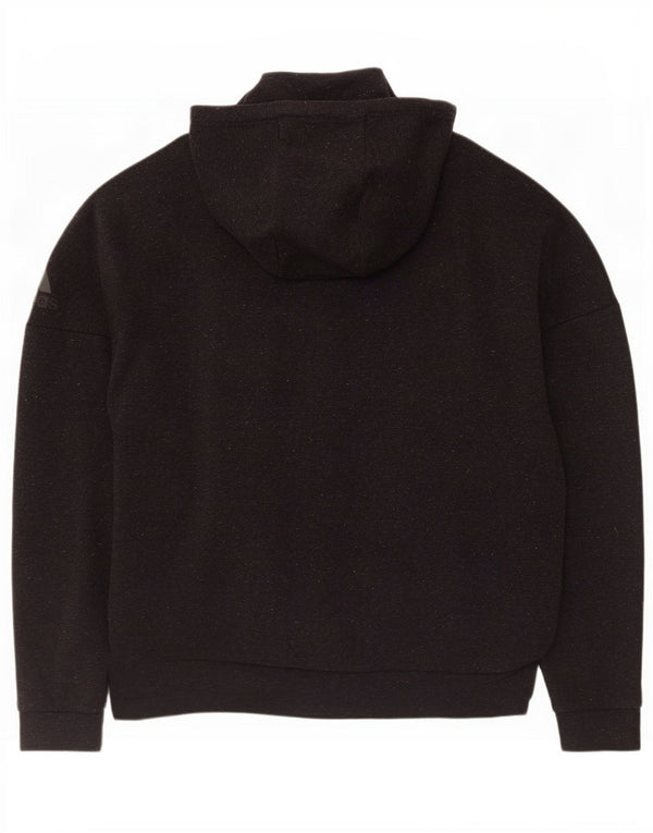 Adidas Herren-Kapuzenpullover mit Reißverschluss, mittelgrau meliert