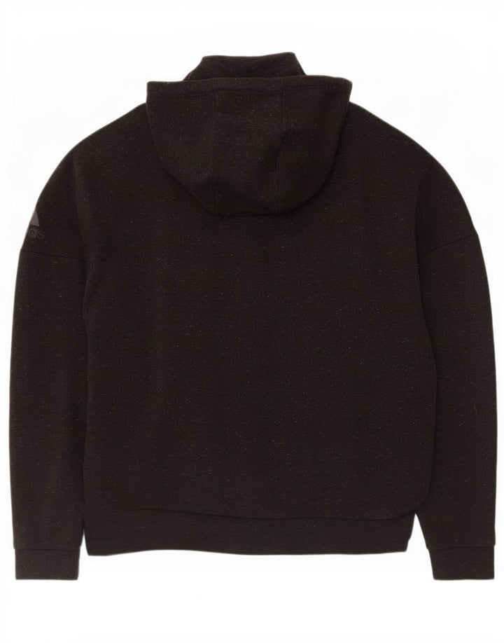 Adidas Herren-Kapuzenpullover mit Reißverschluss, mittelgrau meliert