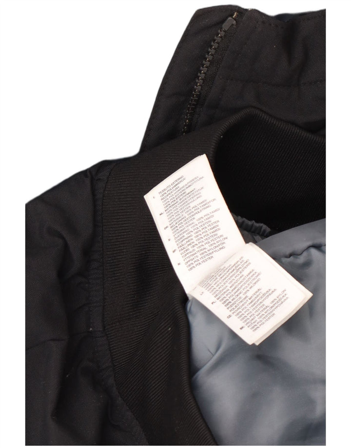 Adidas Herren Bomberjacke mit Kapuze UK 36 Small Schwarz Polyester