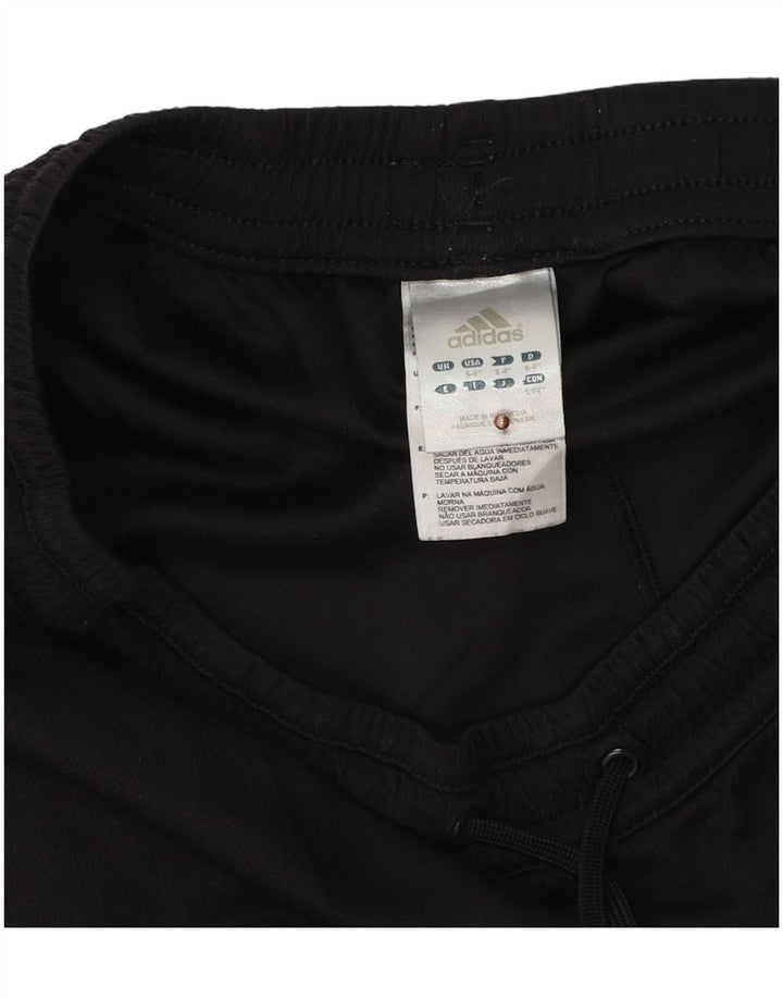 ADIDAS Damen Sportshorts UK 10 Small Schwarz Polyester