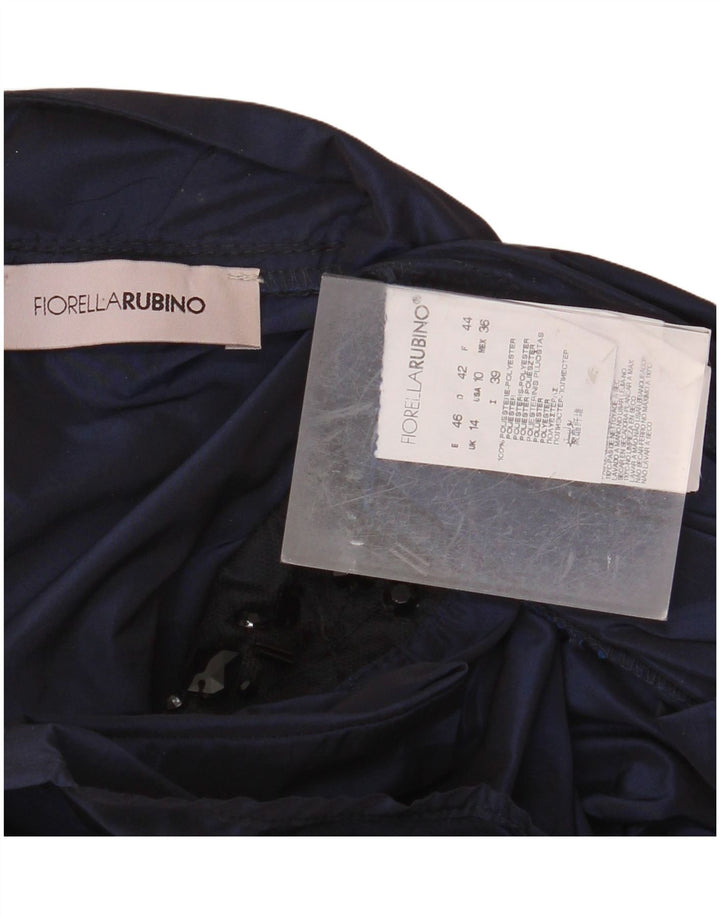FIORELLA RUBINO Damen Etuikleid UK 14 Large Marineblau Polyester