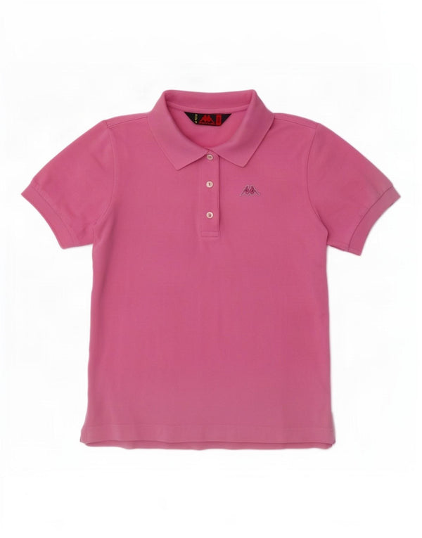 Kappa Damen Poloshirt UK 10 Small Rosa Baumwolle