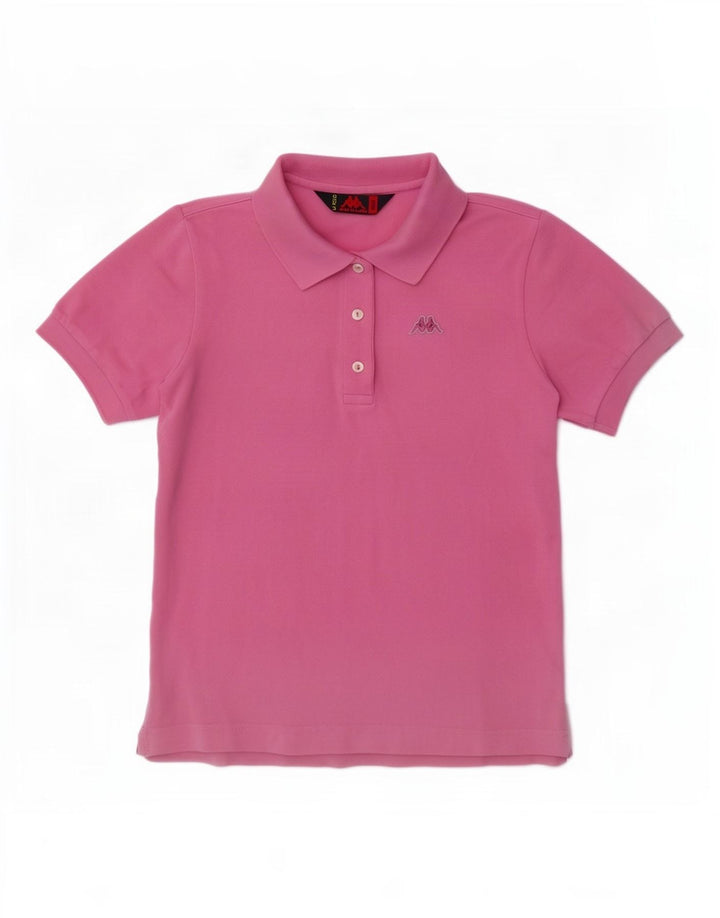 Kappa Damen Poloshirt UK 10 Small Rosa Baumwolle