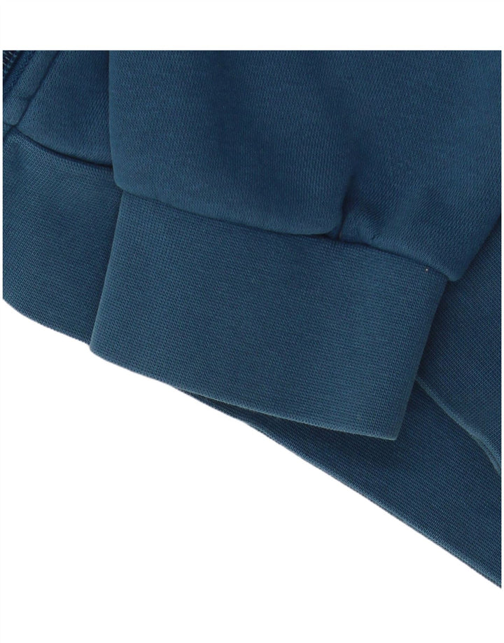 Adidas Herren-Kapuzenpullover mit Reißverschluss, groß, blaues Farbblock-Polyester