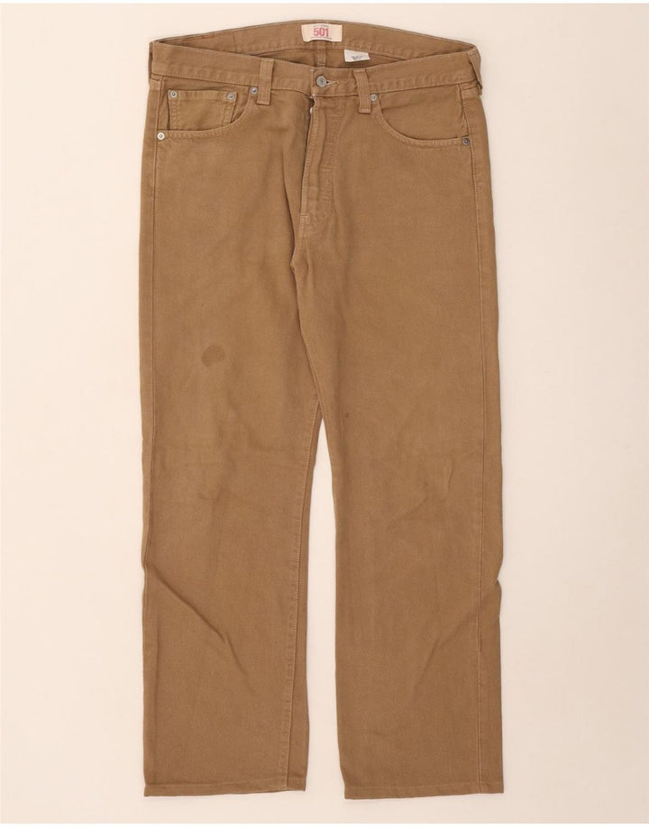 Levi's Herren 501 Straight Jeans W33 L30 Beige Baumwolle
