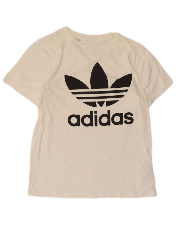 Adidas Jungen T-Shirt mit Grafik, 13–14 Jahre, weiße Baumwolle