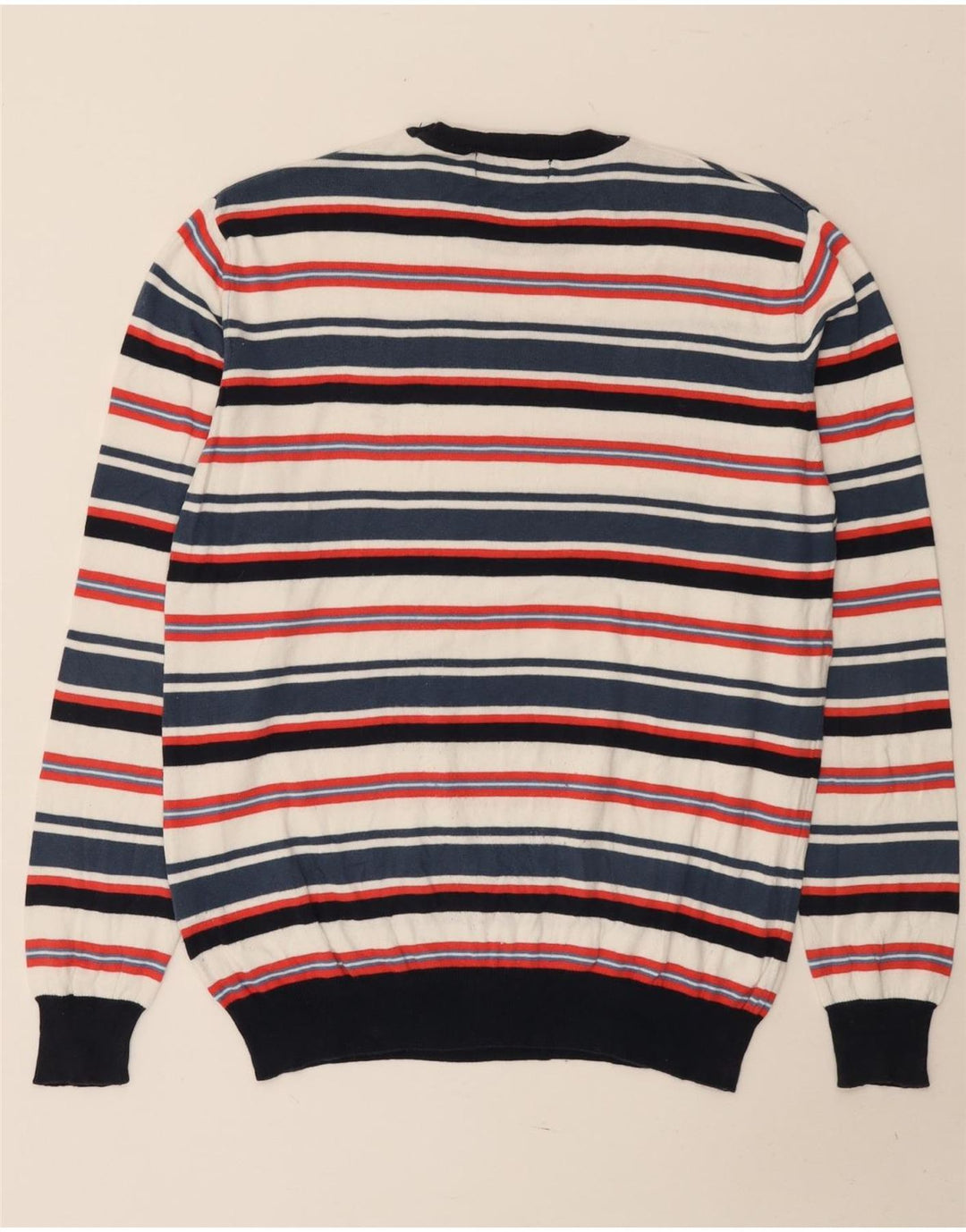 Marlboro Classics Herren-Pullover mit Rundhalsausschnitt, groß, mehrfarbig, gestreift