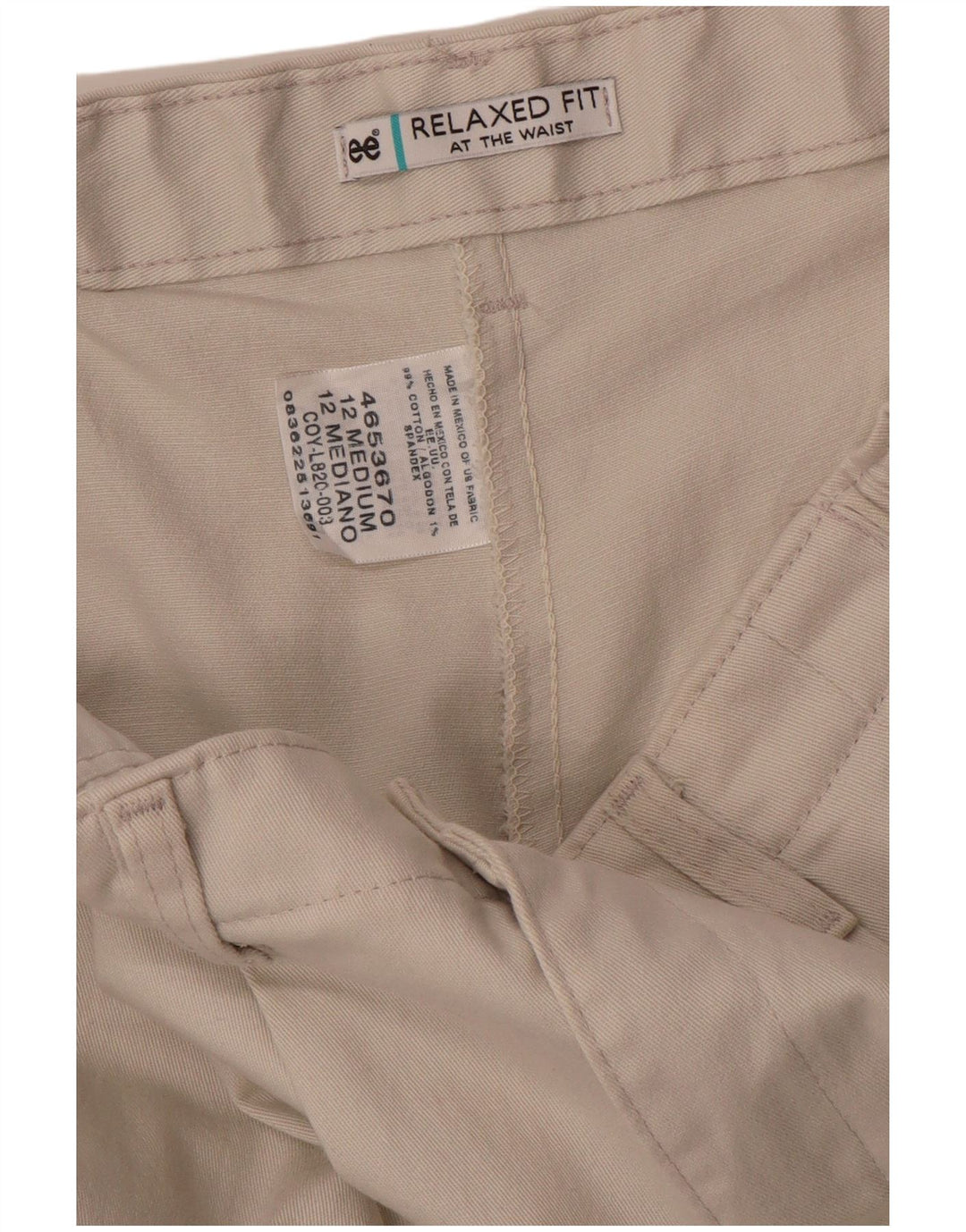 Lee Damen Tapered Freizeithose US 12 Large W32 L32 Beige Baumwolle