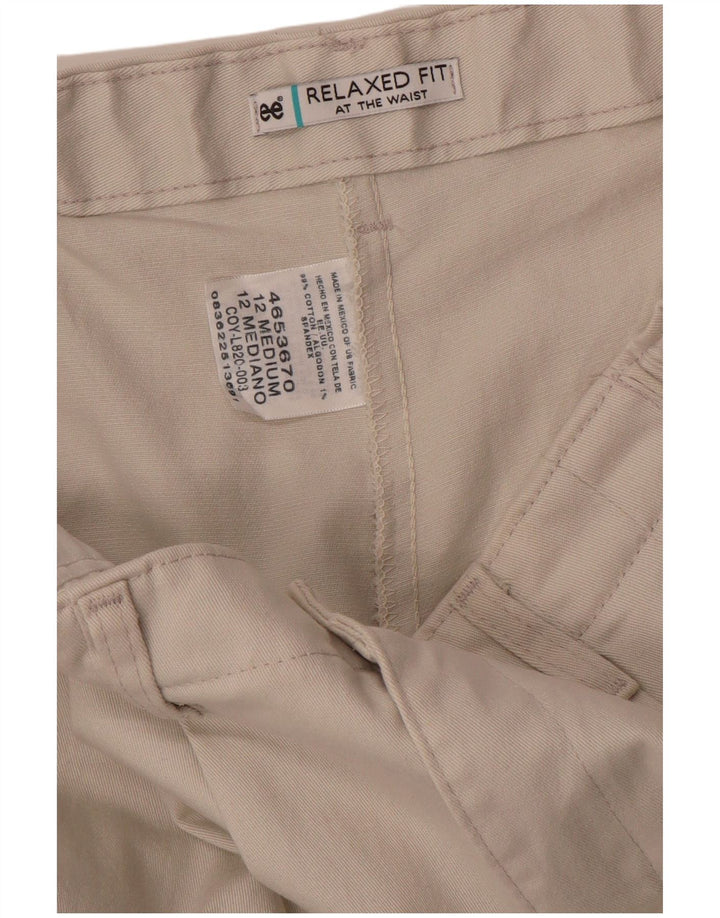 Lee Damen Tapered Freizeithose US 12 Large W32 L32 Beige Baumwolle