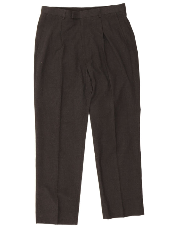Marks & Spencer Herren-Anzughose mit Pegged-Anzug, W34, L31, graues Polyester