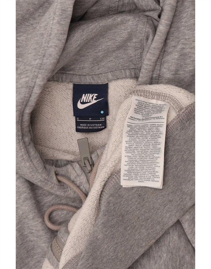 Nike Herren-Kapuzenpullover mit Reißverschluss, klein, grau gefleckte Baumwolle