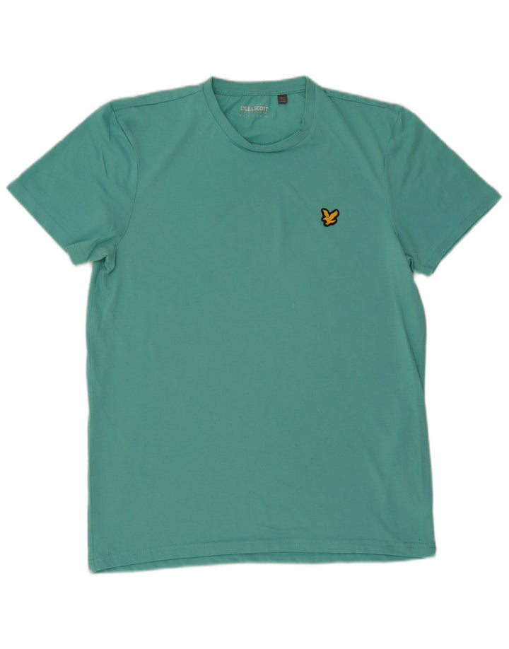 LYLE & SCOTT Herren T-Shirt Top Medium Türkis Baumwolle