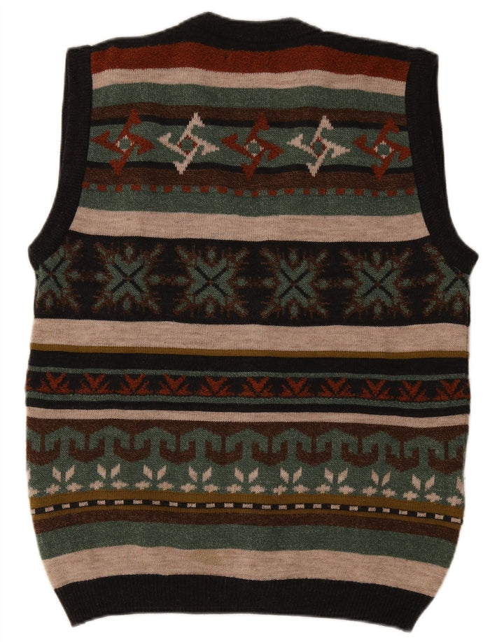 West Port Herren-Strickjacke, ärmellos, mittelgroß, mehrfarbig, gestreift